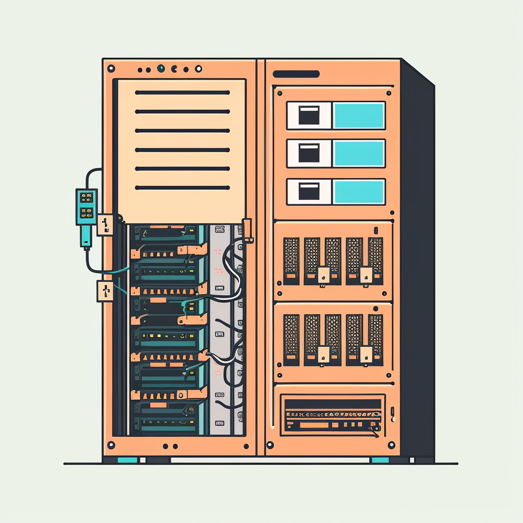 Illustration of a server rack