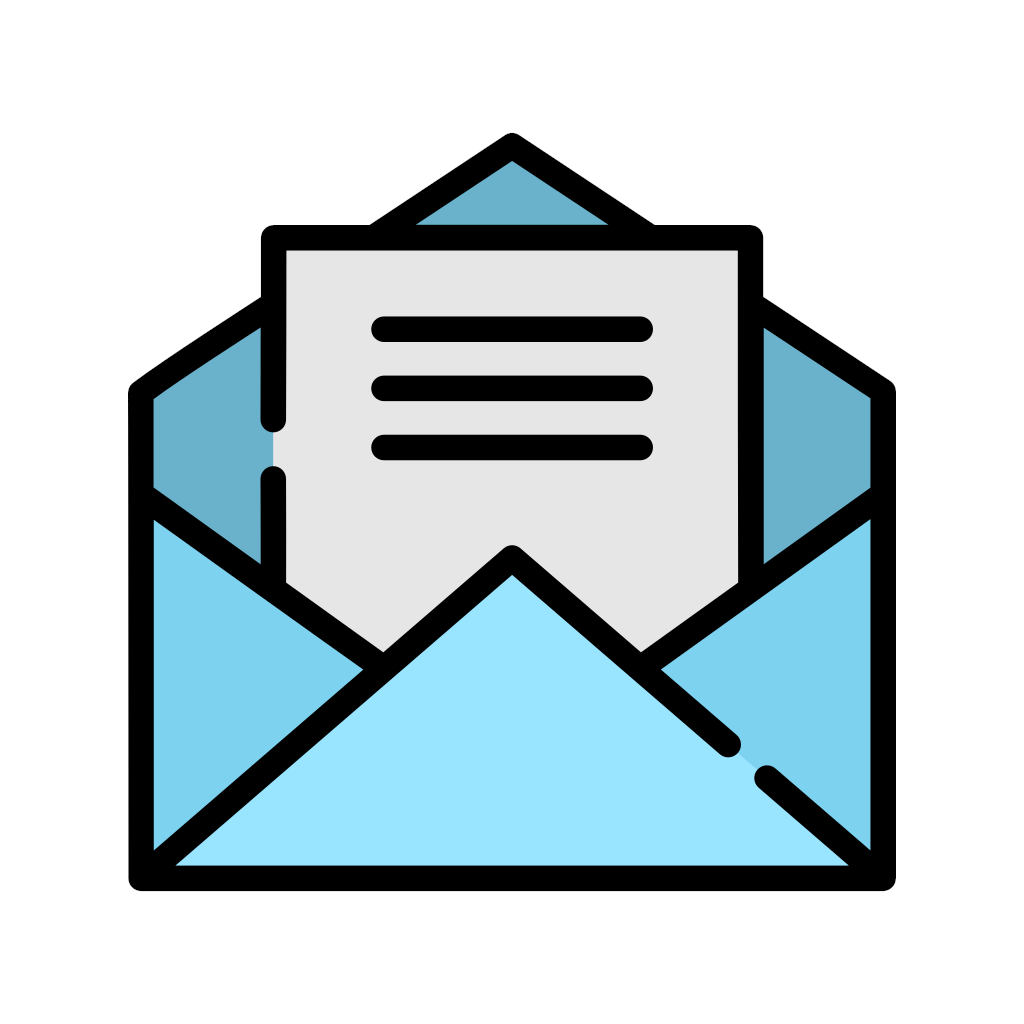 Illustration of opened email